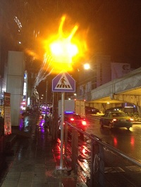 ผลงานติดตั้งป้ายคนข้ามถนน